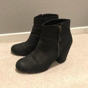 BP Black Suede Leather Booties